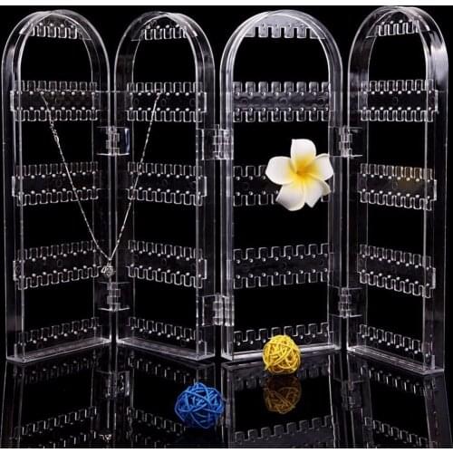 120/240 Holes Jewelry Hanger Organizer - Foldable Acrylic Earring, Necklace & Bracelet Holder Display Stand #241351