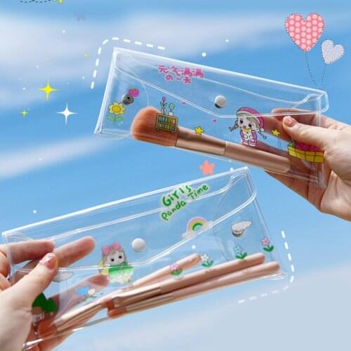 Wateproof Clear Pencil Bag Pencil Pouch Travel Organizer Bag Makeup Pouch Portable Organizer Bag for Student Women Men