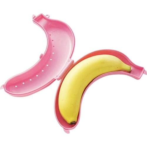 1PC Cute Banana Case Protector Box Container Trip Outdoor Lunch Fruit Storage Box Holder Banana Trip Outdoor Travel Storage Box