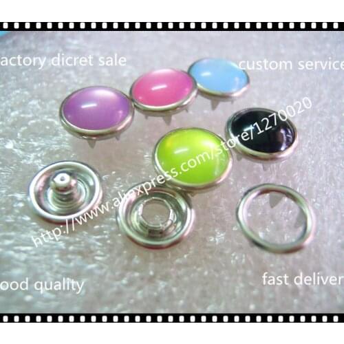 10mm multi color pearl snap button for chirld coat brass snap button 1000sets