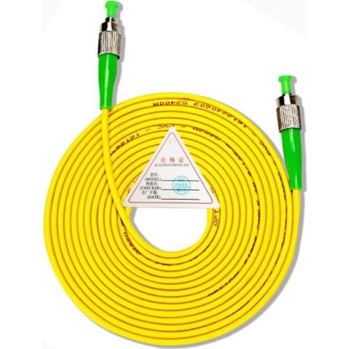10 Pcs/Lot FC/APC to FC/APC 20 to 50 Meters Optical Patch Cord Cable 3.0mm PVC Fiber Jumper Simplex SM FTTH