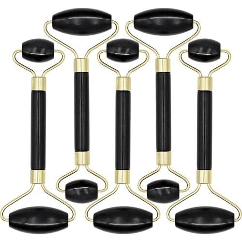 1pc Facial Massage Roller Black Double-headed Firming Skin Lifting Wrinkles Face-lifting Massager To Retain Health And Beauty