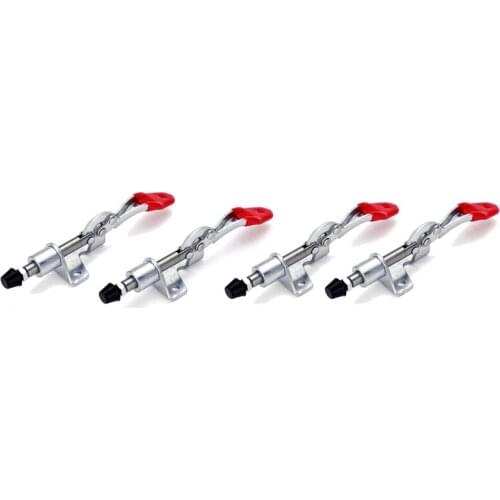 4Pcs Capacity 45Kg/99Lbs 16mm Plunger Stroke Antislip Vertical Toggle Clamp GH-301A Quick Fixture
