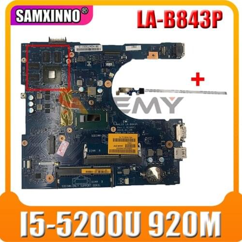 Brand NEW LA-B843P (A00) Mainboard FOR Dell INSPIRON 5458 5558 5758 Laptop Motherboard CN-0149M4 149M4 I5-5200U 920M Free Board