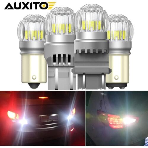 AUXITO 2X BA15S 1156 T20 7443 W21/5W P21/5W BAY15D 1157 3157 P27/7W T15 W16W LED Reverse Brake Lights LED Signal Lamp Car Lights
