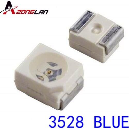 Free Shipping 1210 3528 SMD LED Ultra Bright Blue Light Diode 470-475NM 3.0-3.6V Chip led lamp high lighting 2000pcs