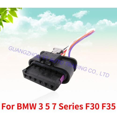 CAPQXFor BMW 3 5 7 Series F30 F35 316 Rear bumper Taillight Bulb Plug tail light Socket Connector tail lamp Cable Wiring Harness