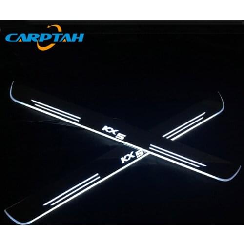 CARPTAH Trim Pedal Car Exterior Parts LED Door Sill Scuff Plate Pathway Dynamic Streamer light For Kia Sportage KX5 2016 - 2018