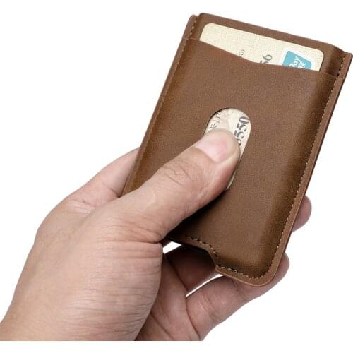 RFID Black Magic Purse Top Pu Leather Wallet Men Business Credit Card Holder with 5 Color