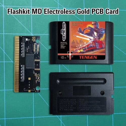 Road Blasters - Flashkit MD Electroless Gold PCB Card 16 bit MD Games Cartridge For MegaDrive Genesis console