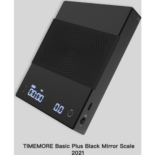 TIMEMORE B22 Black mirror BASIC electronic scale hand drip espresso Rechargeable smart coffee scale Timing kitchen scale LED 2kg