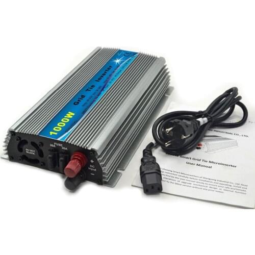 1000W Grid Tie Inverter DC20V-45V to AC120 or 230V Pure Sine Wave Inverter 1KW For 24V/30V/36V 60cells/72cells Solar Panel
