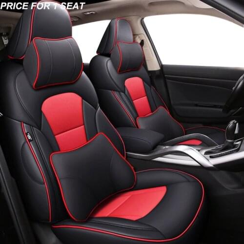Black red leather car seat cover For chevrolet aveo t250 aveo t300 lacetti onix cruze lanos cobalt captiva niva accessories