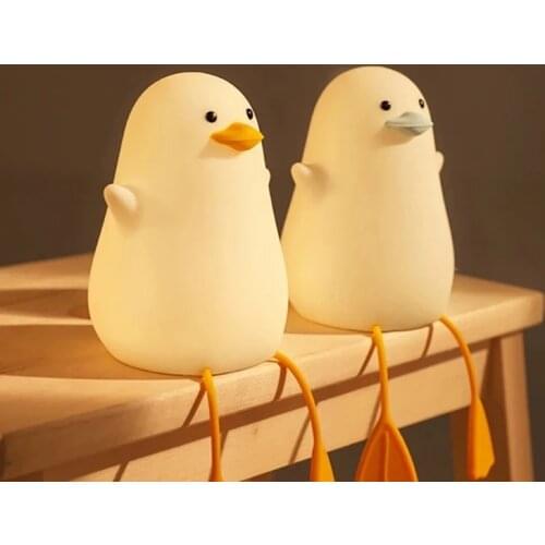 Youpin Xiaoou Creative Duck Silicone LED Night Light Kids Baby Bedroom Table Desk Decor Lamp USB Charge Touch Lamp