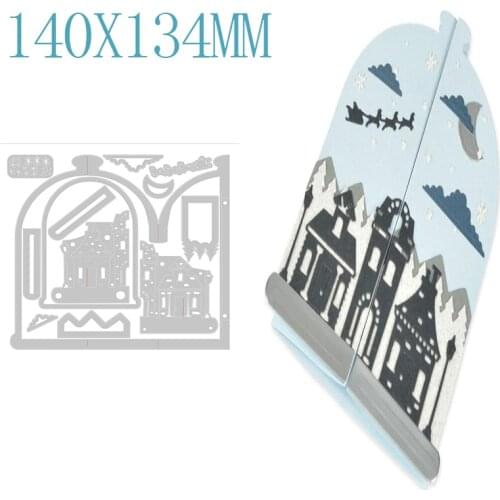 Halloween House Metal Cutting Dies DIY Scrapbooking Photo Album Paper Card Decoration Craft Embossing Template New Cutting Dies