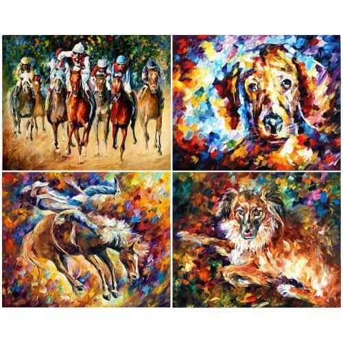DIY Painting By Numbers Abstract Animals Kit Oil Picture By Numbers 40x50cm Wall Art Painting on Canvas Home Decoration Gift