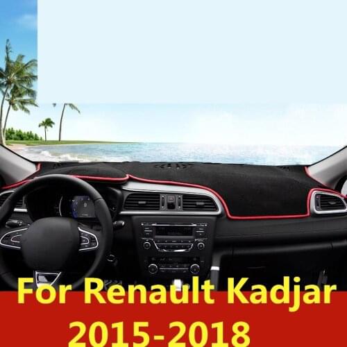 Dashboard Cover Mat Pad Sun Shade Avoid Light Dash Board Carpet Protector Interior decoration For Renault Kadjar 2015-2018