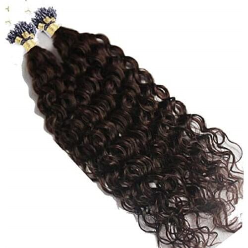 Deep Curly Micro Ring Human Hair Extensions Curly Micro Loop Bead Links Brazilian Human Hair 100 Strands 100g