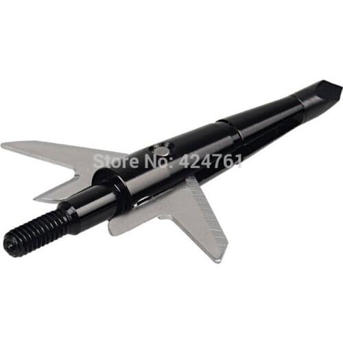 12PCS Swhacker hunting arrow head 2 Expandable Blades Broadheads 100 Grain Arrowhead Cut Anodized aircraft aluminum fit Archery