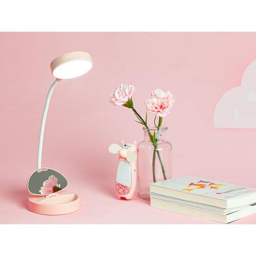 Table Lamp Make Up Mirror LED Light USB Student Book Reading Lamp Eye Protection Mobile Phone Holder Home Dormitory Night light