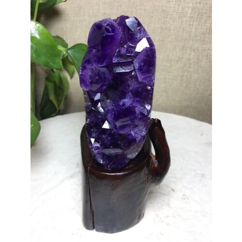 Natural amethyst cave decoration demagnetization town house purification treasure pot crystal cave stone feng Shui porch