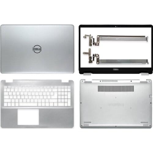 New Laptop For Dell Inspiron 15 5584 LCD Back Cover/Front Bezel/Hinges/Palmrest/Bottom Case Rear Lid Top Back Cover Silver