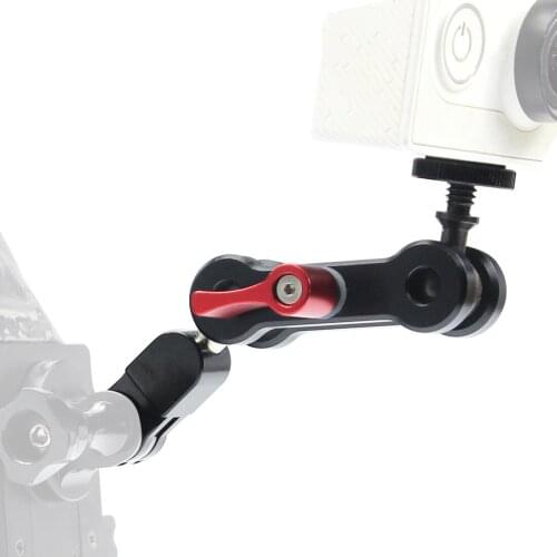 360 Rotation Magic Arm Tripod Mount Dual Head Pivot Activity Connector 1/4 to Gopro Adapter for GoPro Hero 9 8 7 Action Camera