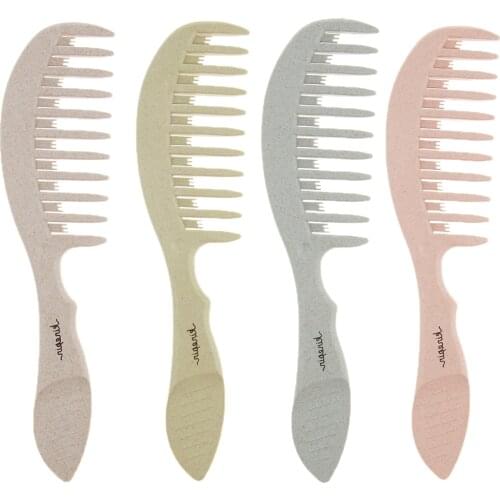 Detangle Combs Hairstyle Hairdressing Dyeing Wide Tooth Hairbrush