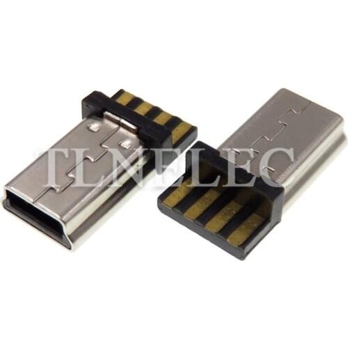 10pcs Micro USB Port Socket Connector Mobile Hard Disk Data Interface 4 Pin Male Plug Soldering Wire Plug Junctor