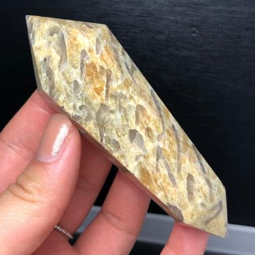 Rare natural gold wire stone quartz crystal wand points feng shui high energy stones and chakra healing crystals