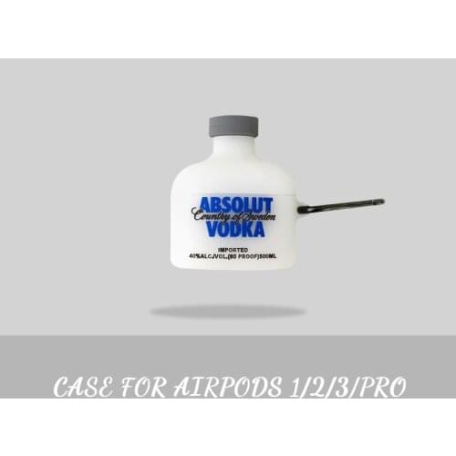 Vodka Earphone Silicone Case for Airpods 1 2 Pro Protective Wireless Bluetooth Headset with Hook