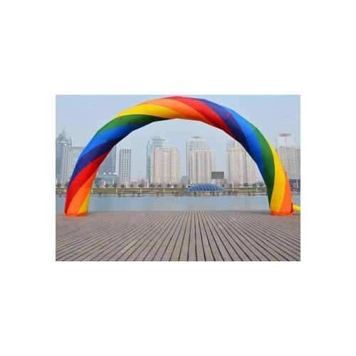 Discount 20ft*10ft D=6M/20ft inflatable Rainbow arch Advertising brand new rh