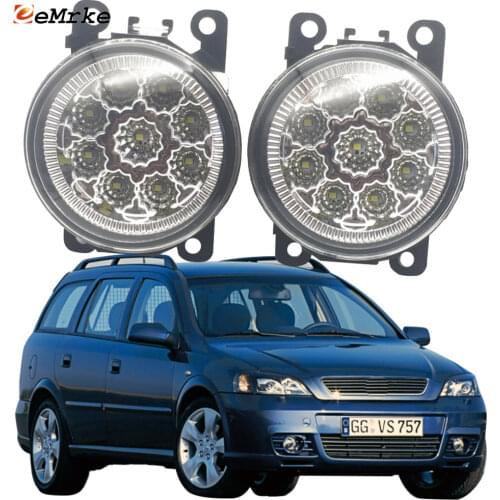 2PCS 9-Pieces LED Fog Light Lamp for Opel Astra OPC G H 2002-2010 for Vauxhall Astra VXR Fog Lights H11 12V DRL Car Styling