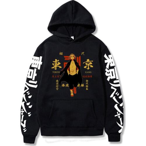 Cool Manga Tokyo Revengers Takemichi Japanese Anime Print Autumn Men Womens Hoodie Harajuku Kawaii Unisex Hoodies Sweatshirts