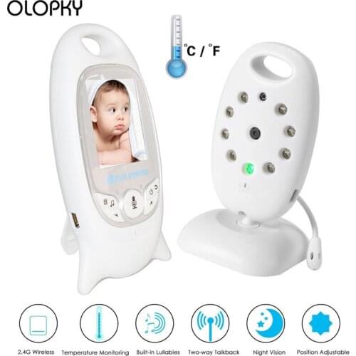 Baby Monitor Video Wireless 2.0 inch Color Security Camera 2 Way Talk Night Vision IR LED Temperature Monitoring With 8 Lullaby