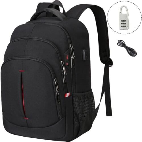 XQXA Men Business Backpack Unisex Travel College School Rucksack USB Charging Women 15.6" Inches Laptop Bag With Antitheft Lock