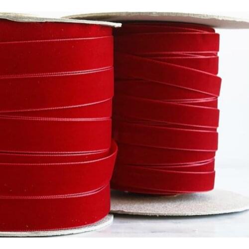 ZERZEEMOOY 3/8 inch 1 inch 10mm 25mm Christmas Red Velvet Ribbon Headband Clips Bow Wedding Decoration