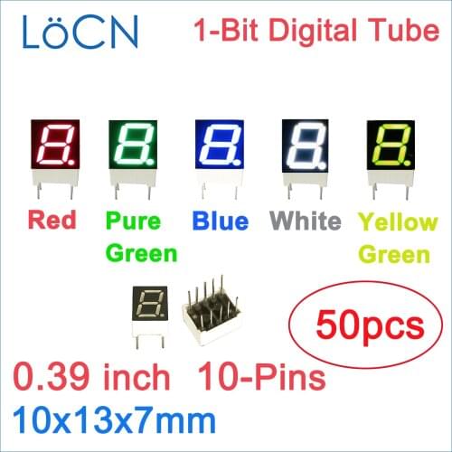 0.39 inch RED 1 Bit 0.39" digital tube LED Display GREEN BLUE WHITE 3191AH 3191BH Nixie tube Common cathode anode high bright