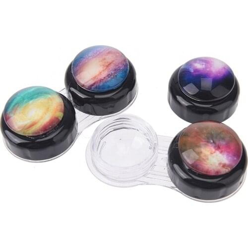 1PCS Random Travel Portable Contact Lens Box Case Outer Space Plastic Eyes Nursing Container