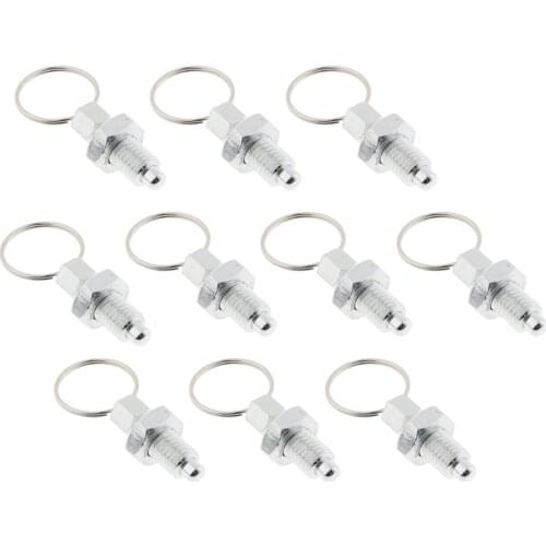 10Pcs Stainless Steel Non Lock-Out Indexing Plunger With Pull Ring M12