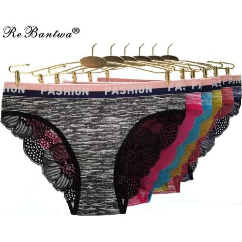 10 Pcs/Set Hollw Out Womens Panties Sexy Seamless Cotton Underwear Letter Briefs Femme Bragas Mujer See Through Lace Lingeries