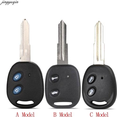 Jingyuqin 2 Buttons Remote Key Shell For Chevrolet Epica Spark Lechi LOVA Sail Uncut Brass Blade Blank Key Replacement