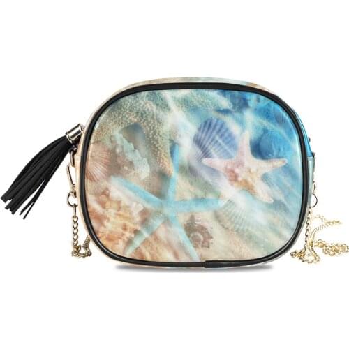 2020 Korean version of the womens Crossbody Bags Beach Starfish And Conch small square bag 2020 summer new shoulder chain bag