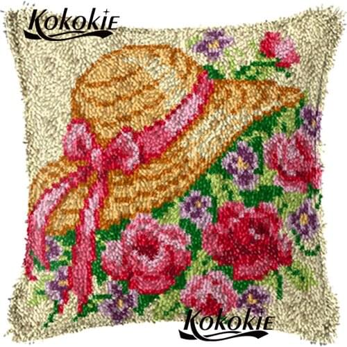 3d carpet needlework counted cross stitch kits for embroidery Latch hook rug kits cushion Patchwork Pillowcase