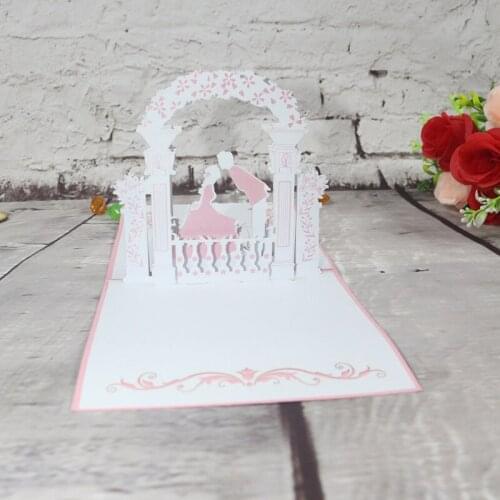 3D Laser Cut Handmade Valentines Day Romantic Kissing Lover Paper Invitation Greeting Cards Anniversary Wedding Party Gift