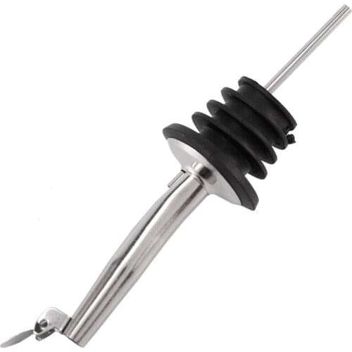 8 PACK Liquor Pour Spout Set Stainless Steel Olive Oil Bottle Speed Pourers Tapered Spout Flow Wine Beer Bartend Tool With Dust