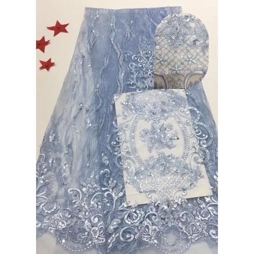 African wedding lace lace, sequined lace dress fabric, royal white French lace fabric T33071