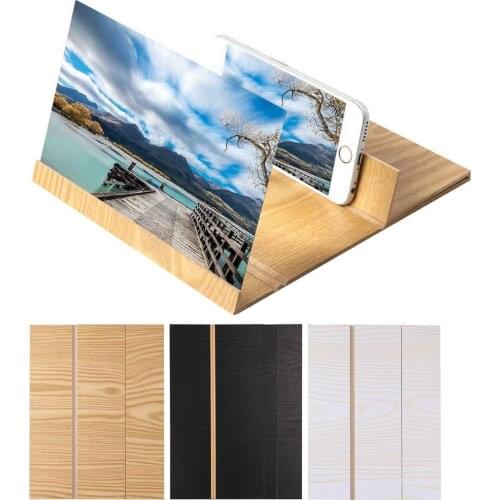 Besegad 12inch 3D Mobile Phone Screen Magnifier Stereoscopic Projection Enlarged Amplifier Desktop Magnify Bracket Holder Stand