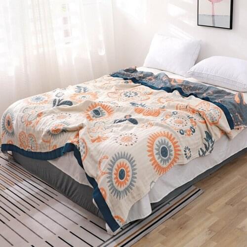 Bohemia Cotton throw blankets for beds Single double gauze sofa cover summer non-slip flowers sofa towel Napping leisure blanket