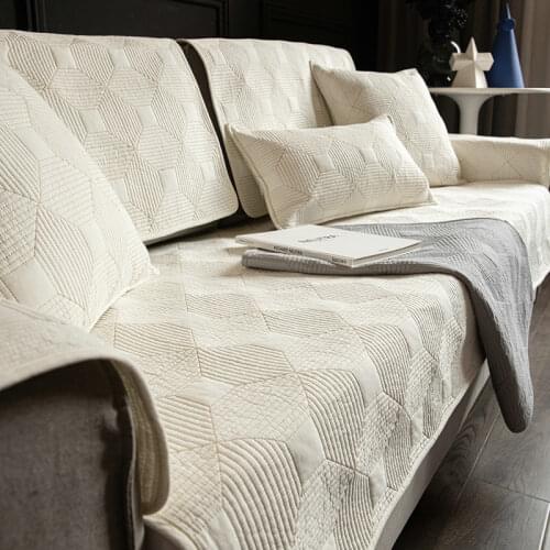 Proud Rose Sofa Cushion Slipcover 3 Seater Sofa Covers Pure Cotton Four Seasons Couch Cover Anti - skid Sofa Towel